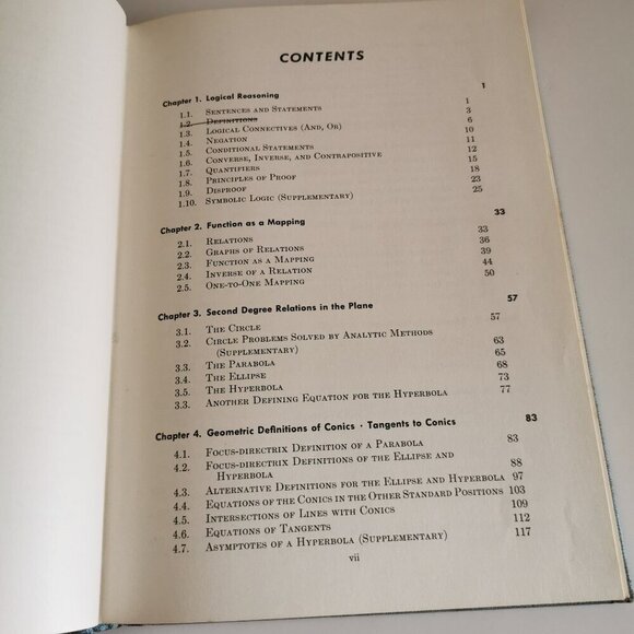 1960s Functions Relations & Transformations Textbook Vintage Math Logical Reason - Picture 7 of 12